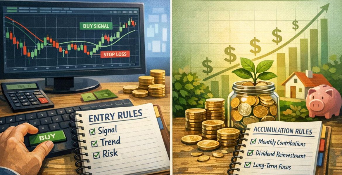 How to Create Entry Rules for Trades and Accumulation Rules for Investments